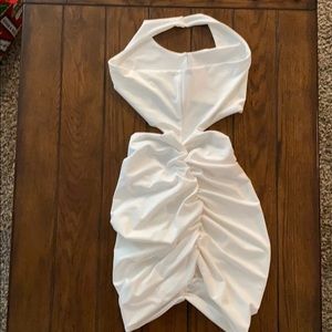 White silk dress